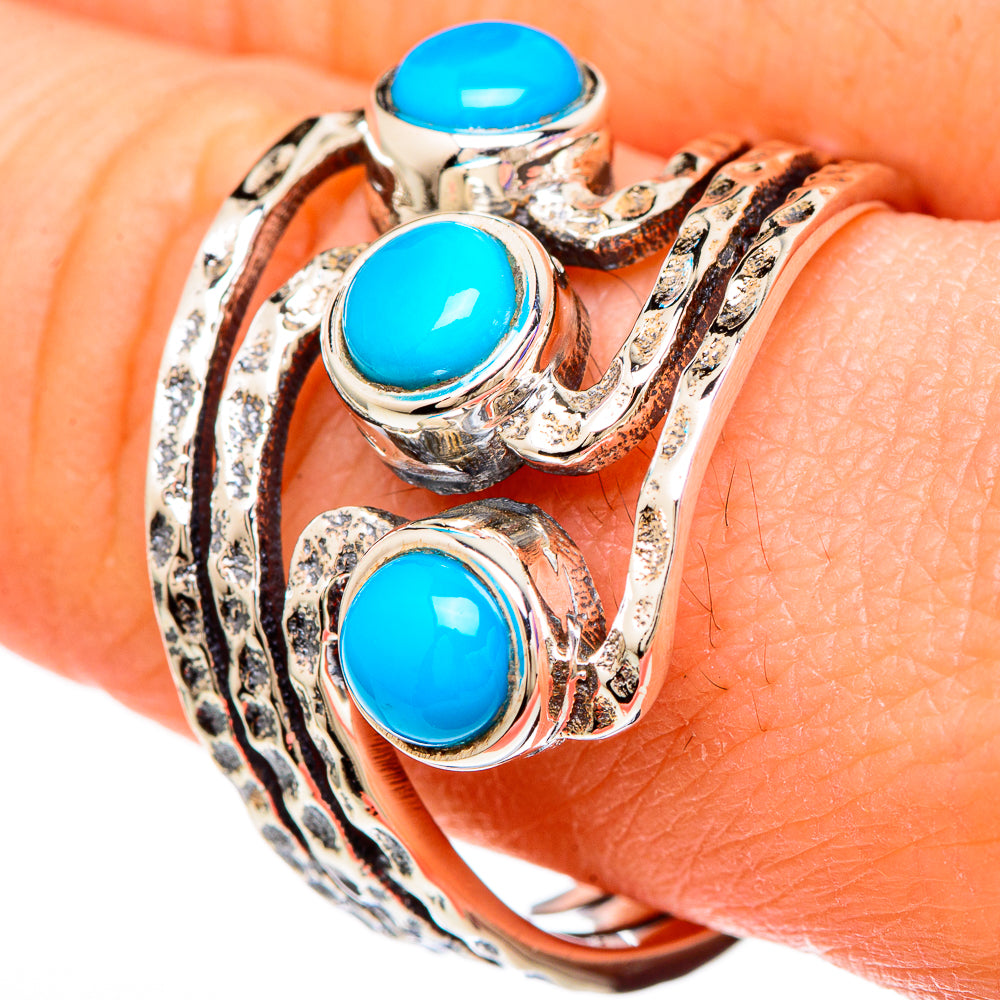 Sleeping Beauty Turquoise Rings handcrafted by Anasilvercos - RING99912