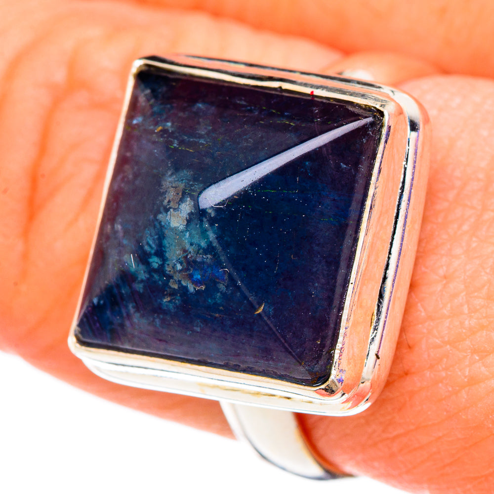 Blue Fluorite Rings handcrafted by Anasilvercos - RING99915