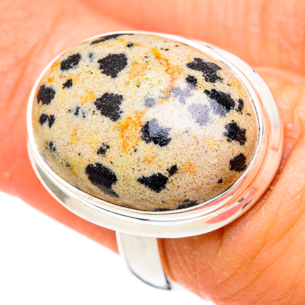 Dalmatian Jasper Rings handcrafted by Anasilvercos - RING99922