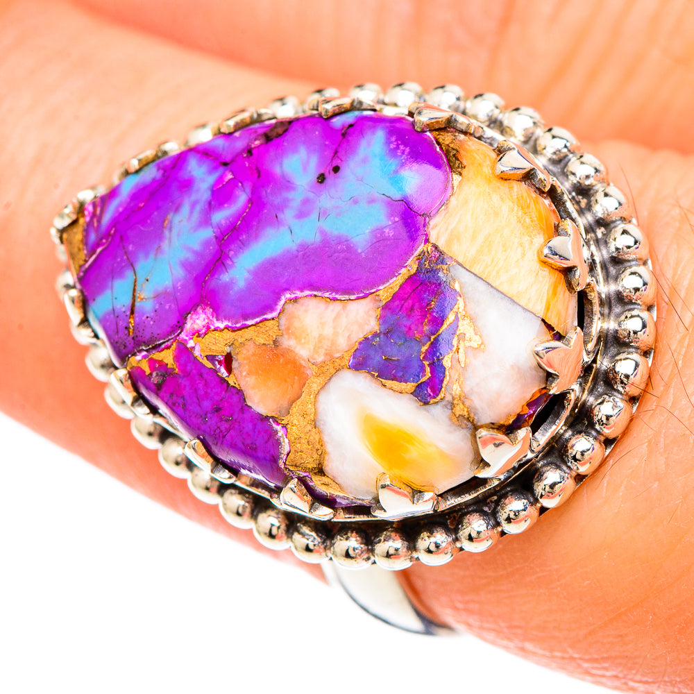 Spiny Oyster Turquoise Rings handcrafted by Anasilvercos - RING99934
