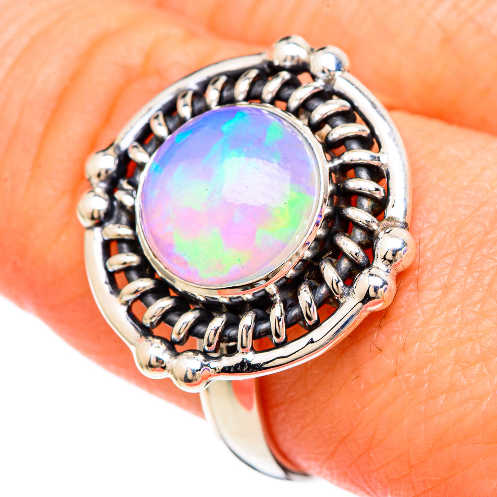 Ethiopian Opal Rings handcrafted by Anasilvercos - RING99947