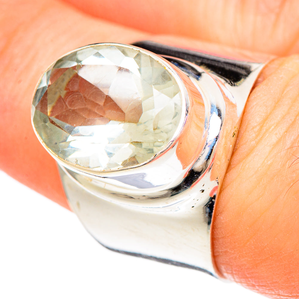 Green Amethyst Rings handcrafted by Anasilvercos - RING99958