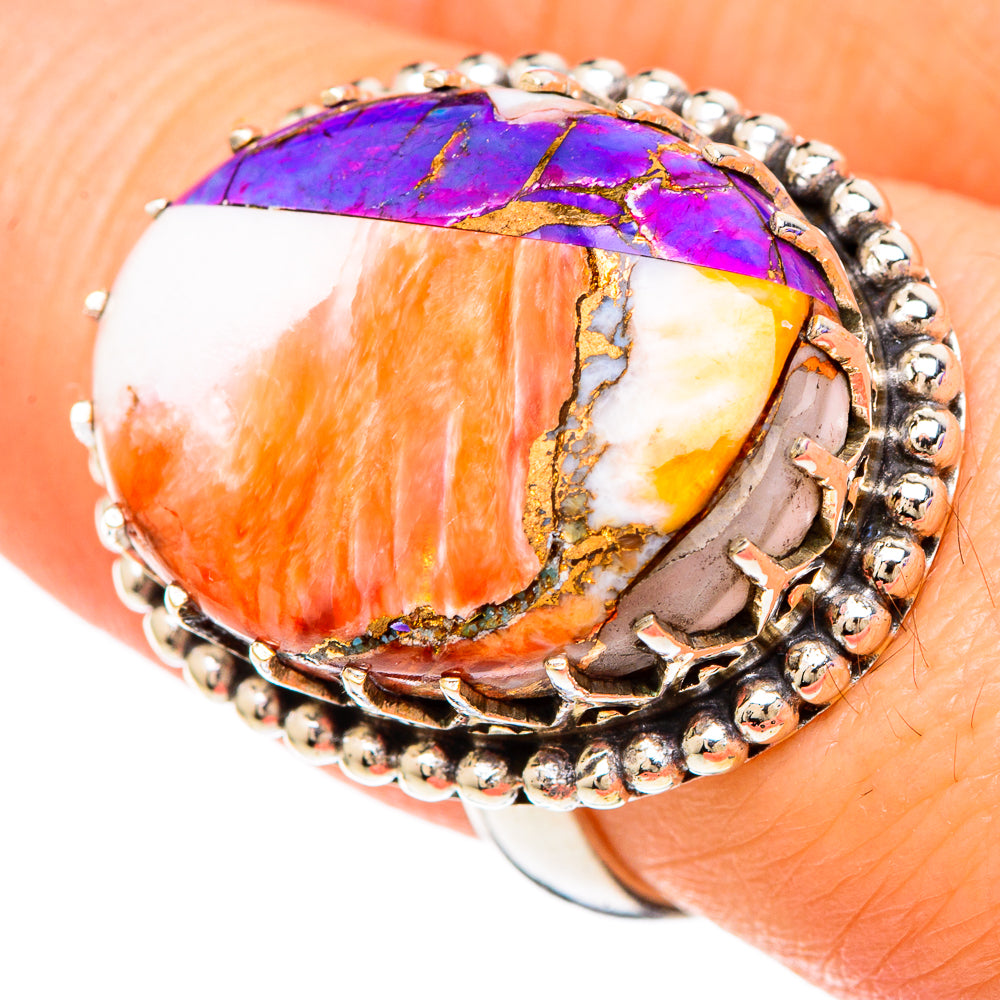 Spiny Oyster Turquoise Rings handcrafted by Anasilvercos - RING99982