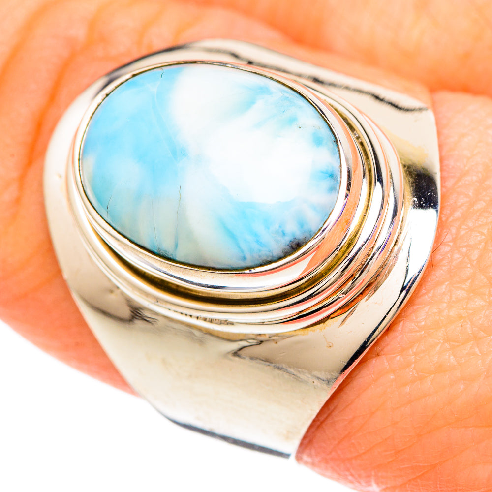 Larimar Rings handcrafted by Anasilvercos - RING99992