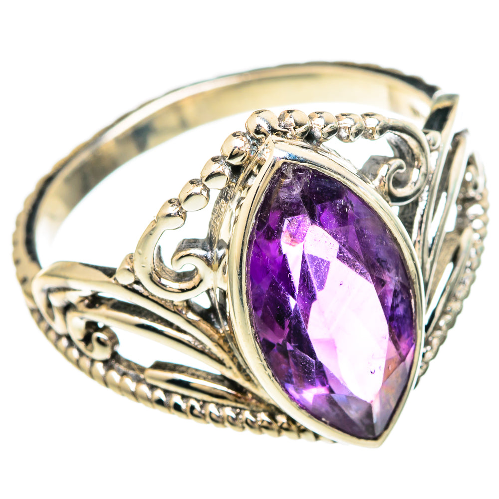 Amethyst Rings handcrafted by Anasilvercos - RING100016