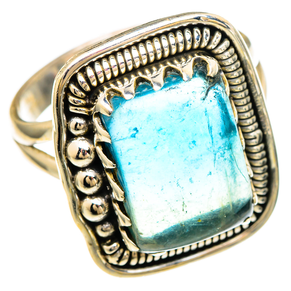 Blue Fluorite Rings handcrafted by Anasilvercos - RING100028