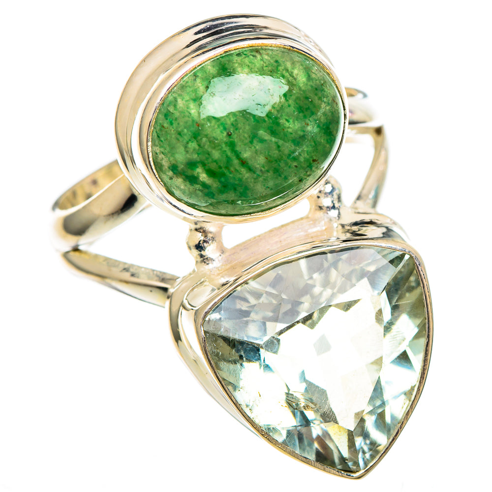 Green Amethyst Rings handcrafted by Anasilvercos - RING100032