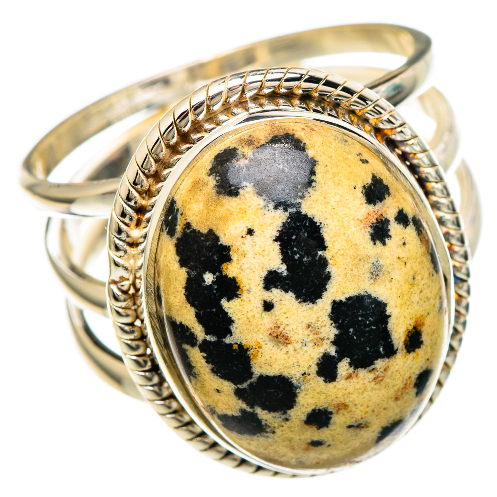 Dalmatian Jasper Rings handcrafted by Anasilvercos - RING100036