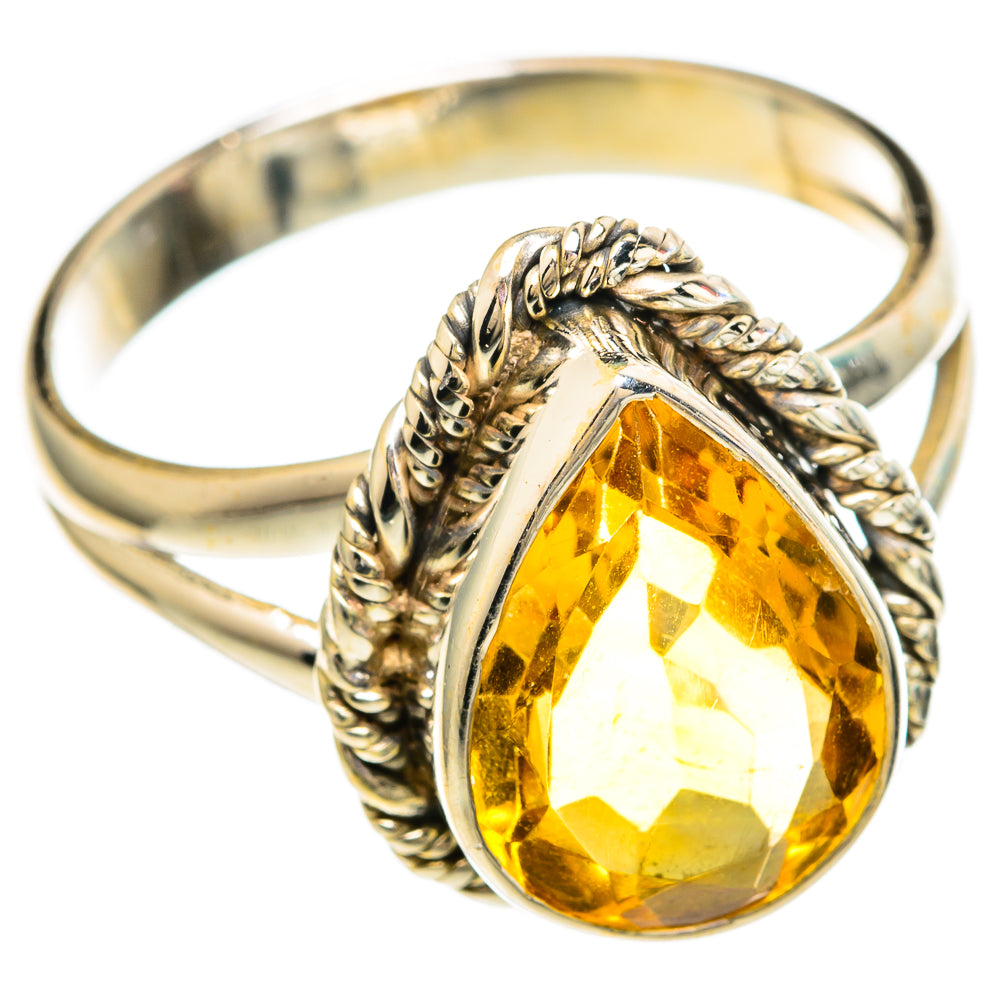 Citrine Rings handcrafted by Anasilvercos - RING100038