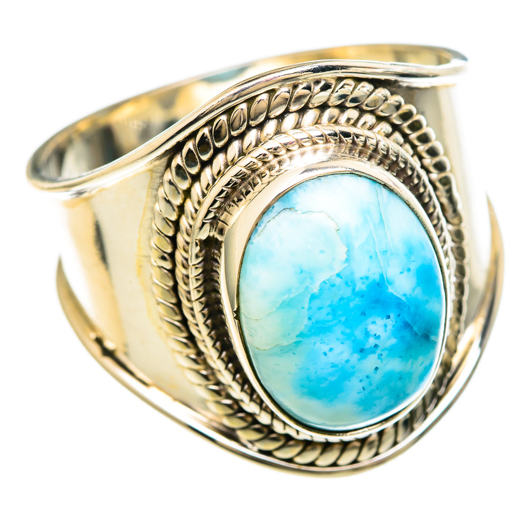 Larimar Rings handcrafted by Anasilvercos - RING100063