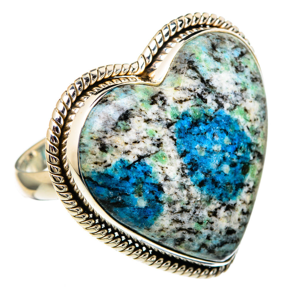 K2 Blue Azurite Rings handcrafted by Anasilvercos - RING100073