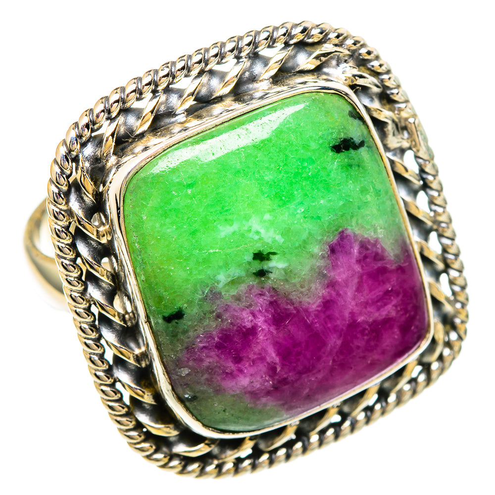 Ruby Zoisite Rings handcrafted by Anasilvercos - RING100081
