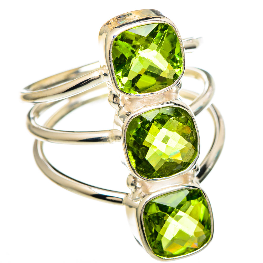 Peridot Rings handcrafted by Anasilvercos - RING100082