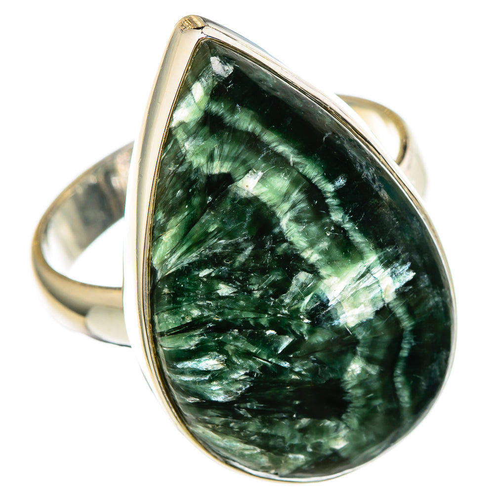 Seraphinite Rings handcrafted by Anasilvercos - RING100083