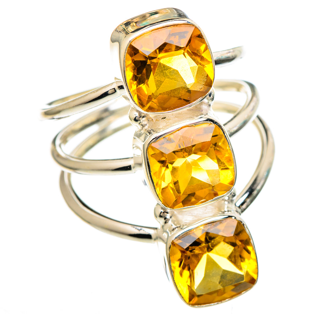 Citrine Rings handcrafted by Anasilvercos - RING100088