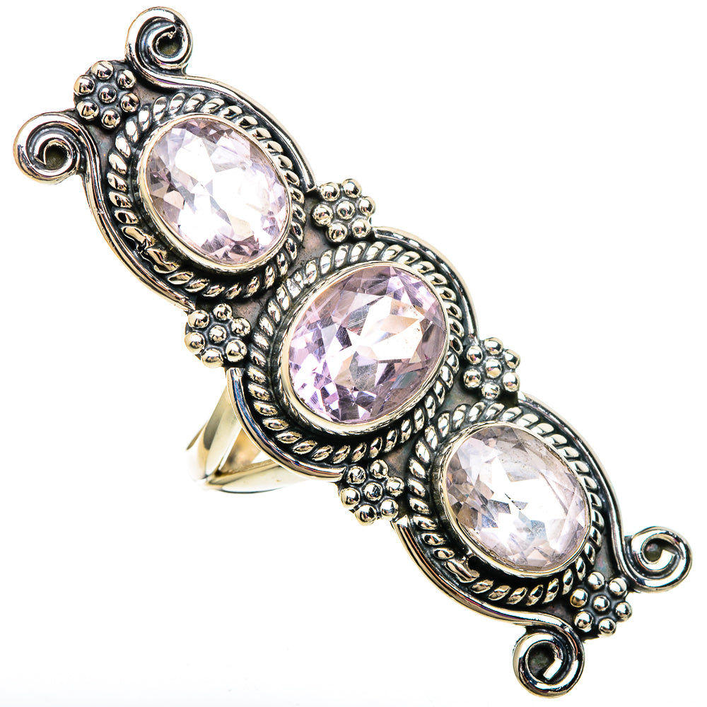 Kunzite Rings handcrafted by Anasilvercos - RING100098