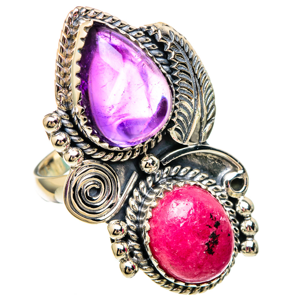 Rhodonite Rings handcrafted by Anasilvercos - RING100100