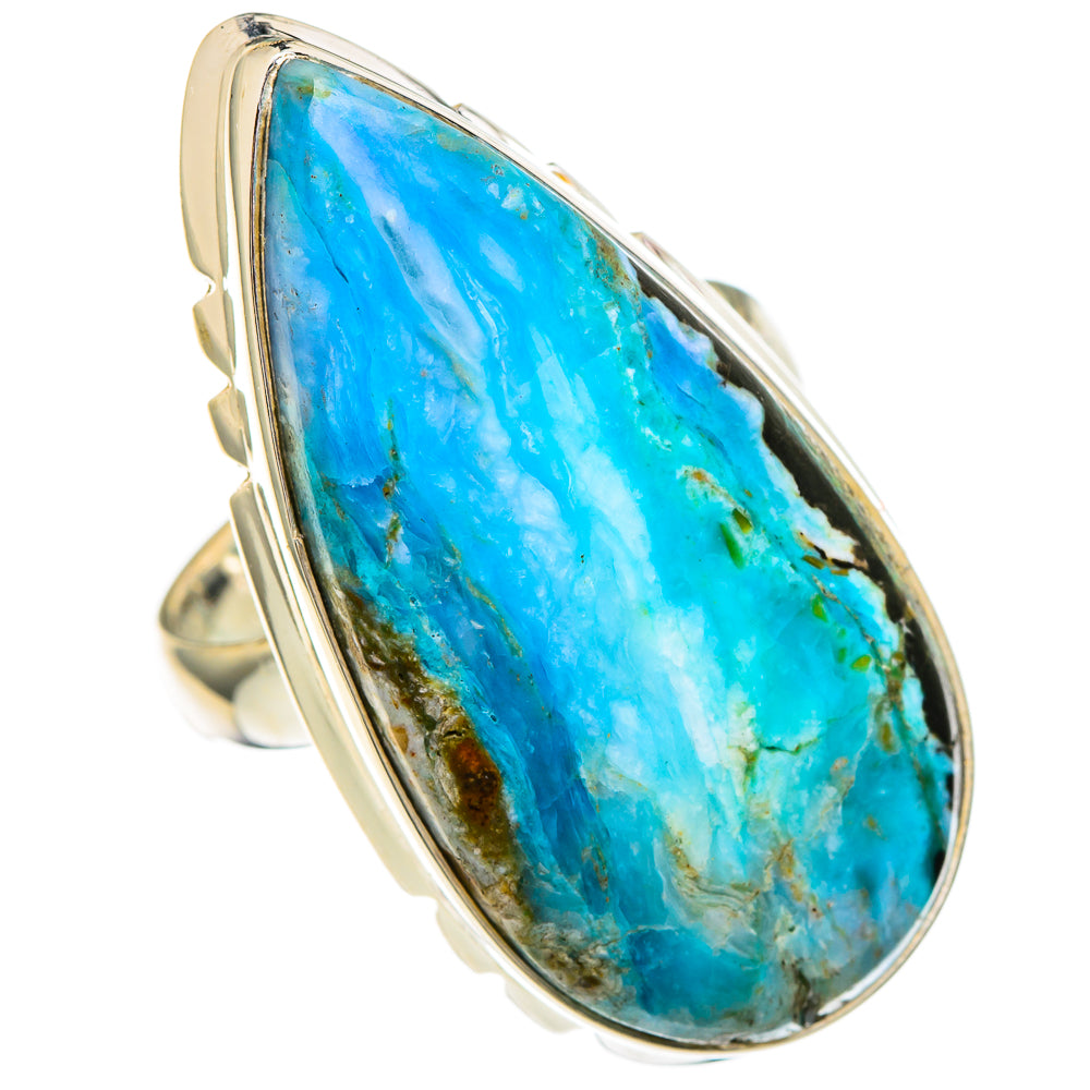 Blue Geode Slice Rings handcrafted by Anasilvercos - RING100110
