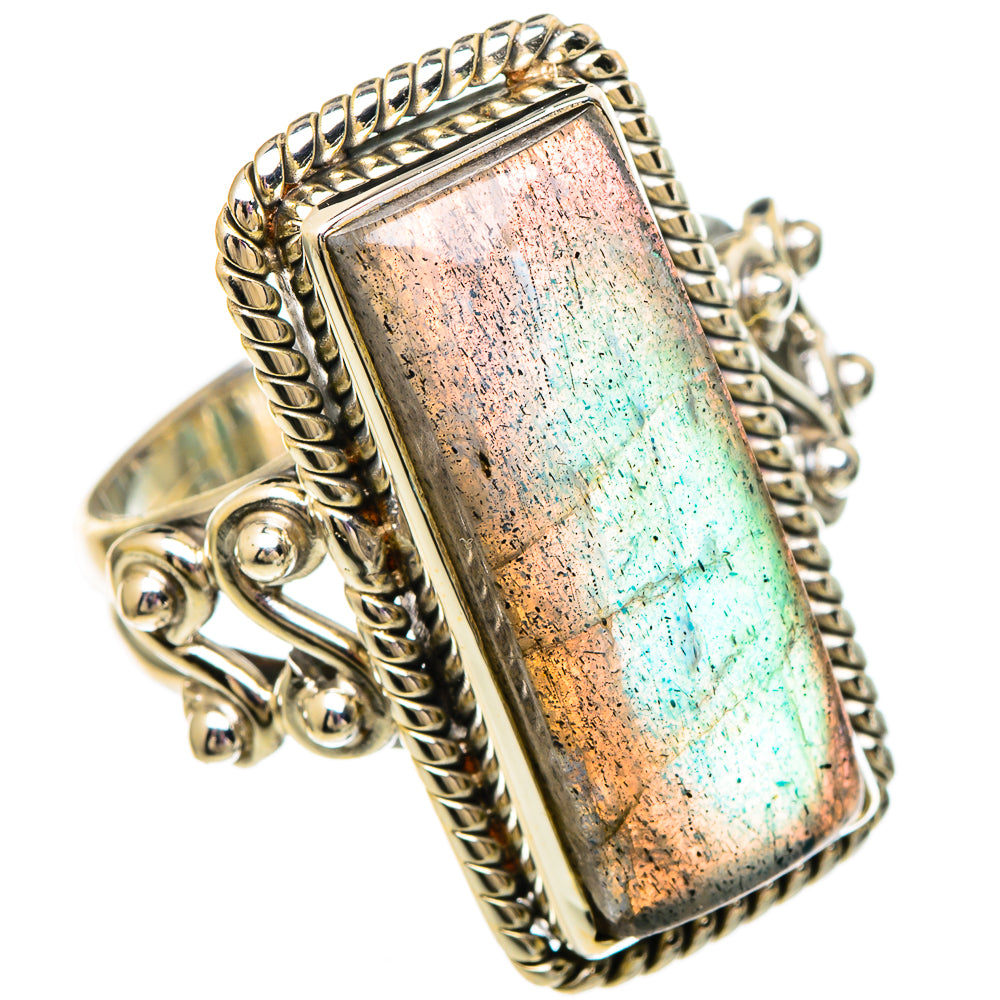 Labradorite Rings handcrafted by Anasilvercos - RING100111