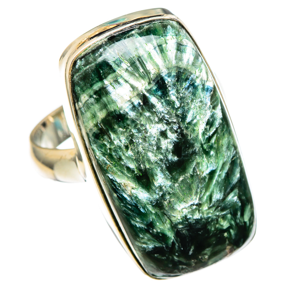 Seraphinite Rings handcrafted by Anasilvercos - RING100115