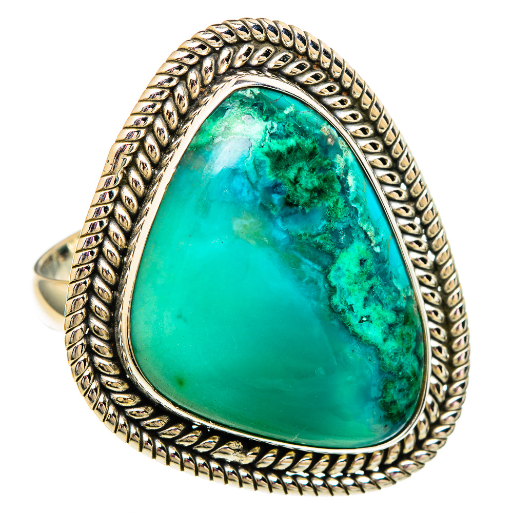Chrysocolla Rings handcrafted by Anasilvercos - RING100117