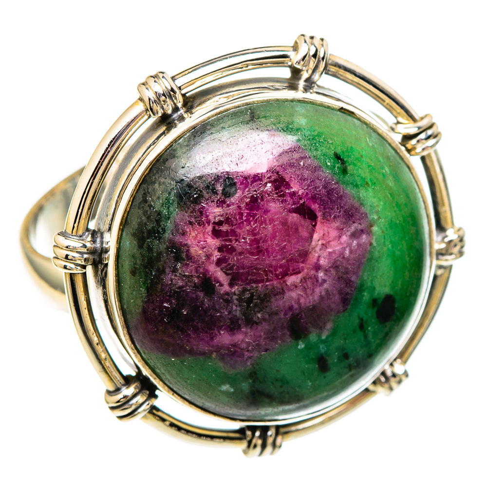 Ruby Zoisite Rings handcrafted by Anasilvercos - RING100136
