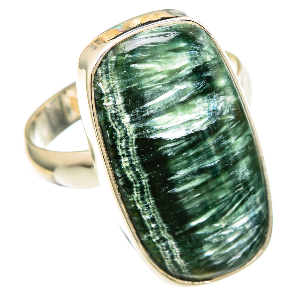 Seraphinite Rings handcrafted by Anasilvercos - RING100150