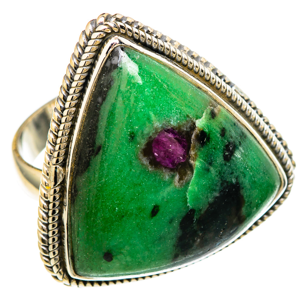 Ruby Zoisite Rings handcrafted by Anasilvercos - RING100153