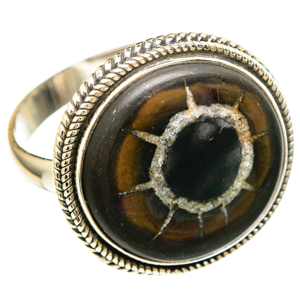 Septarian Geode Rings handcrafted by Anasilvercos - RING100159