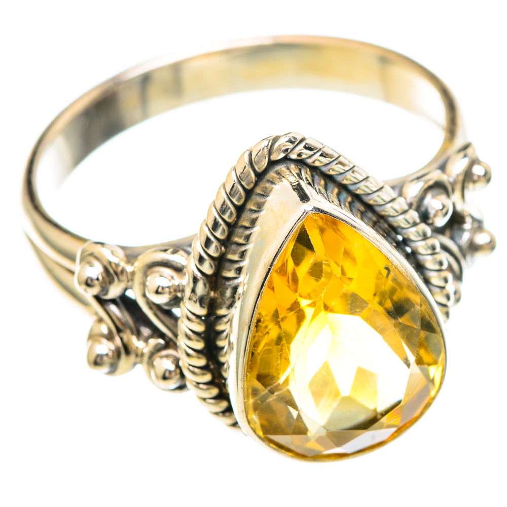 Citrine Rings handcrafted by Anasilvercos - RING100183