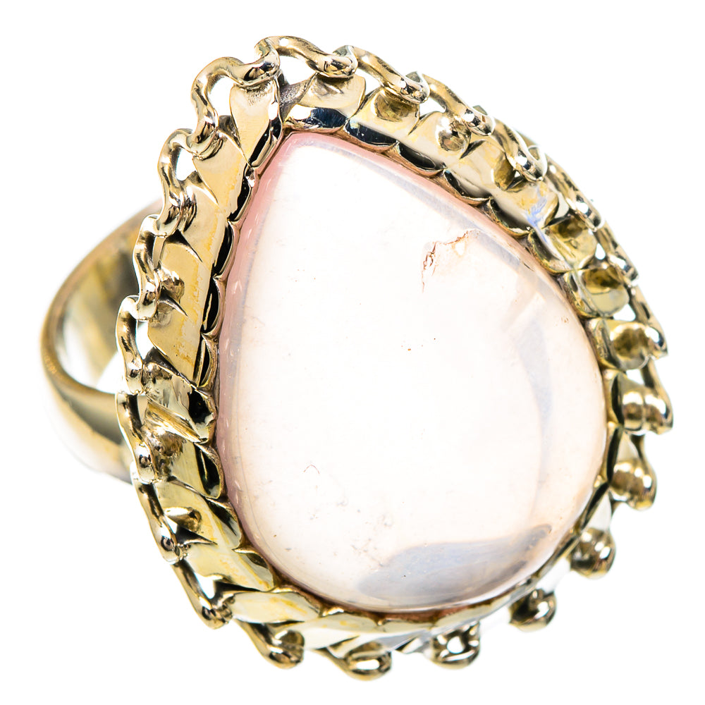 Rose Quartz Rings handcrafted by Anasilvercos - RING100185