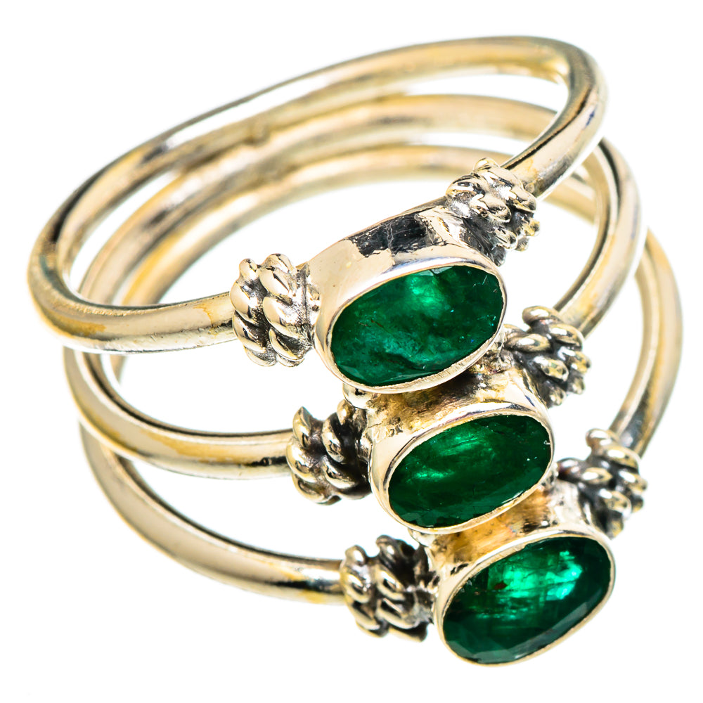 Zambian Emerald Rings handcrafted by Anasilvercos - RING100262