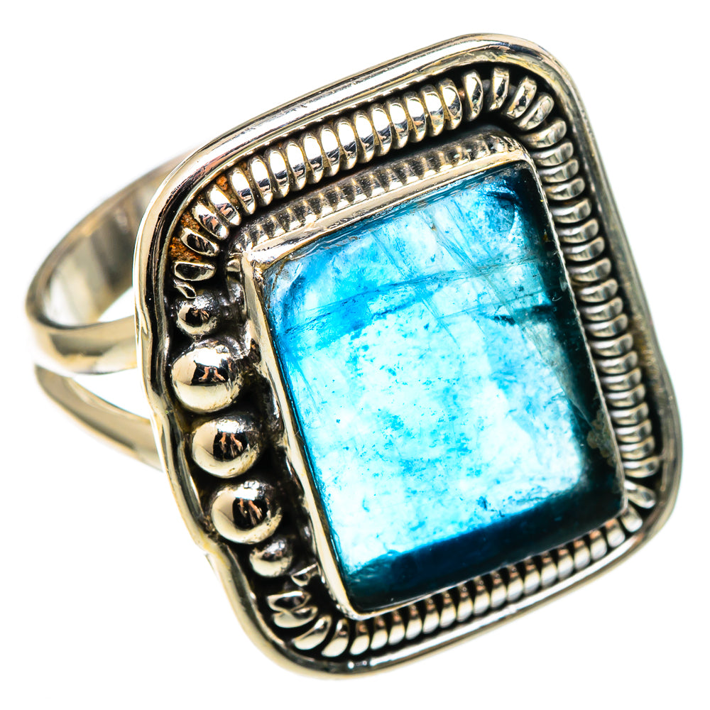 Blue Fluorite Rings handcrafted by Anasilvercos - RING100283