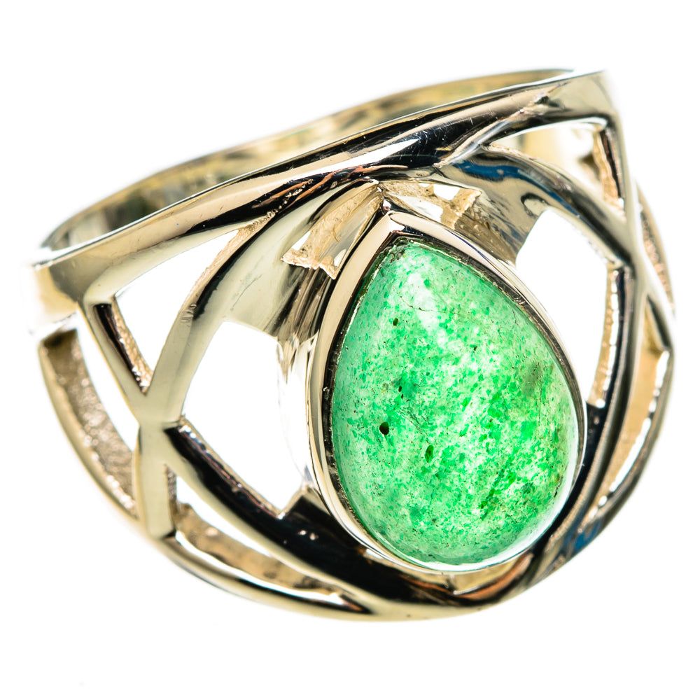 Green Aventurine Rings handcrafted by Anasilvercos - RING100299