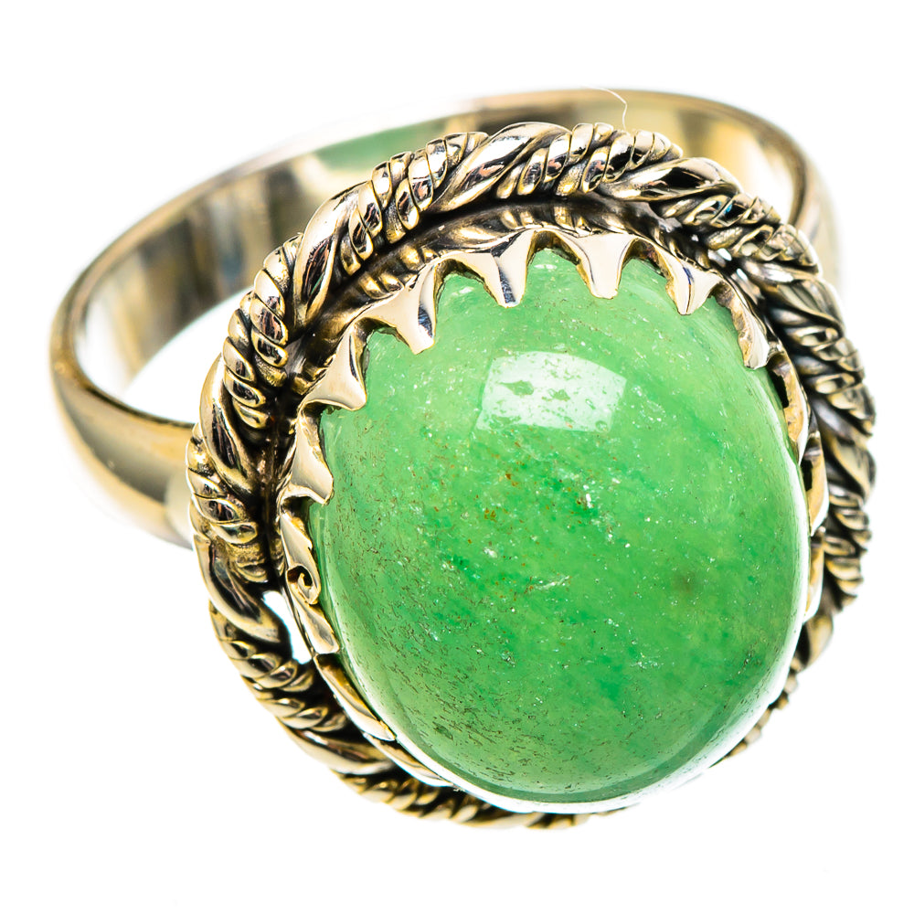 Green Aventurine Rings handcrafted by Anasilvercos - RING100325