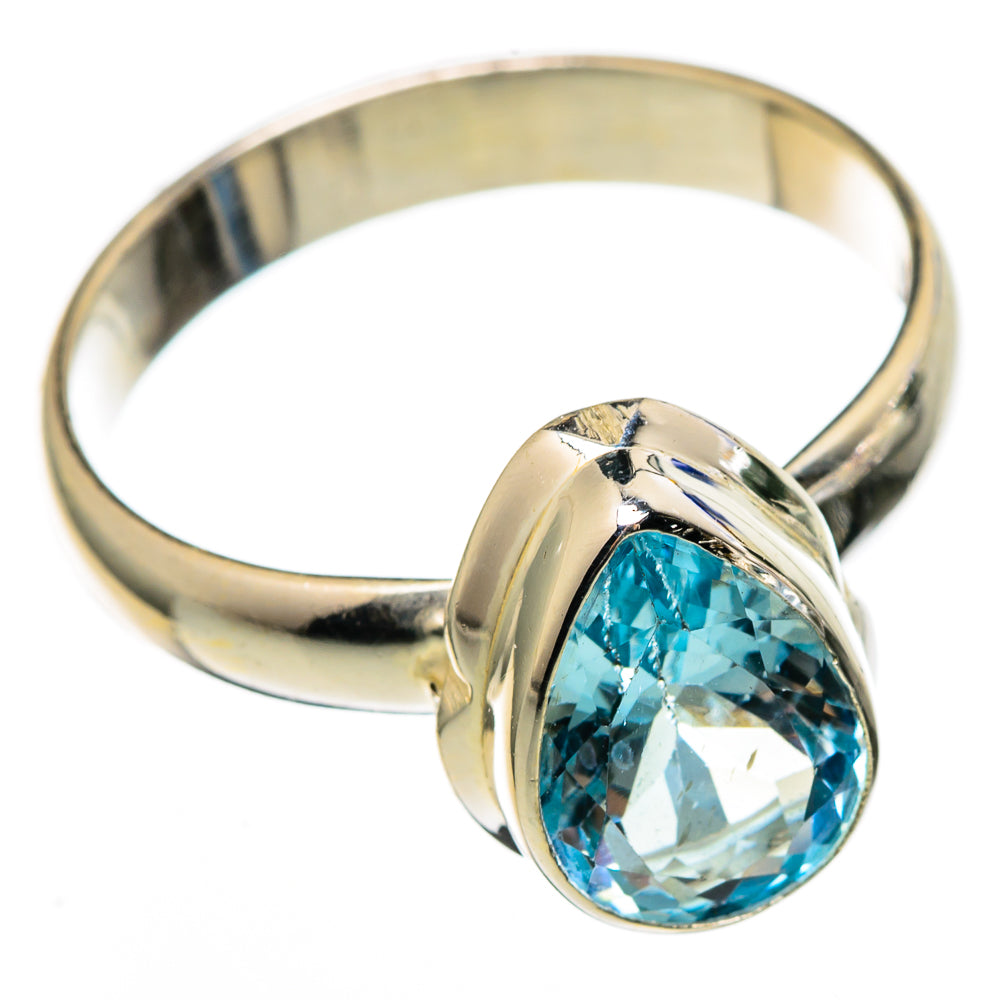 Blue Topaz Rings handcrafted by Anasilvercos - RING100338