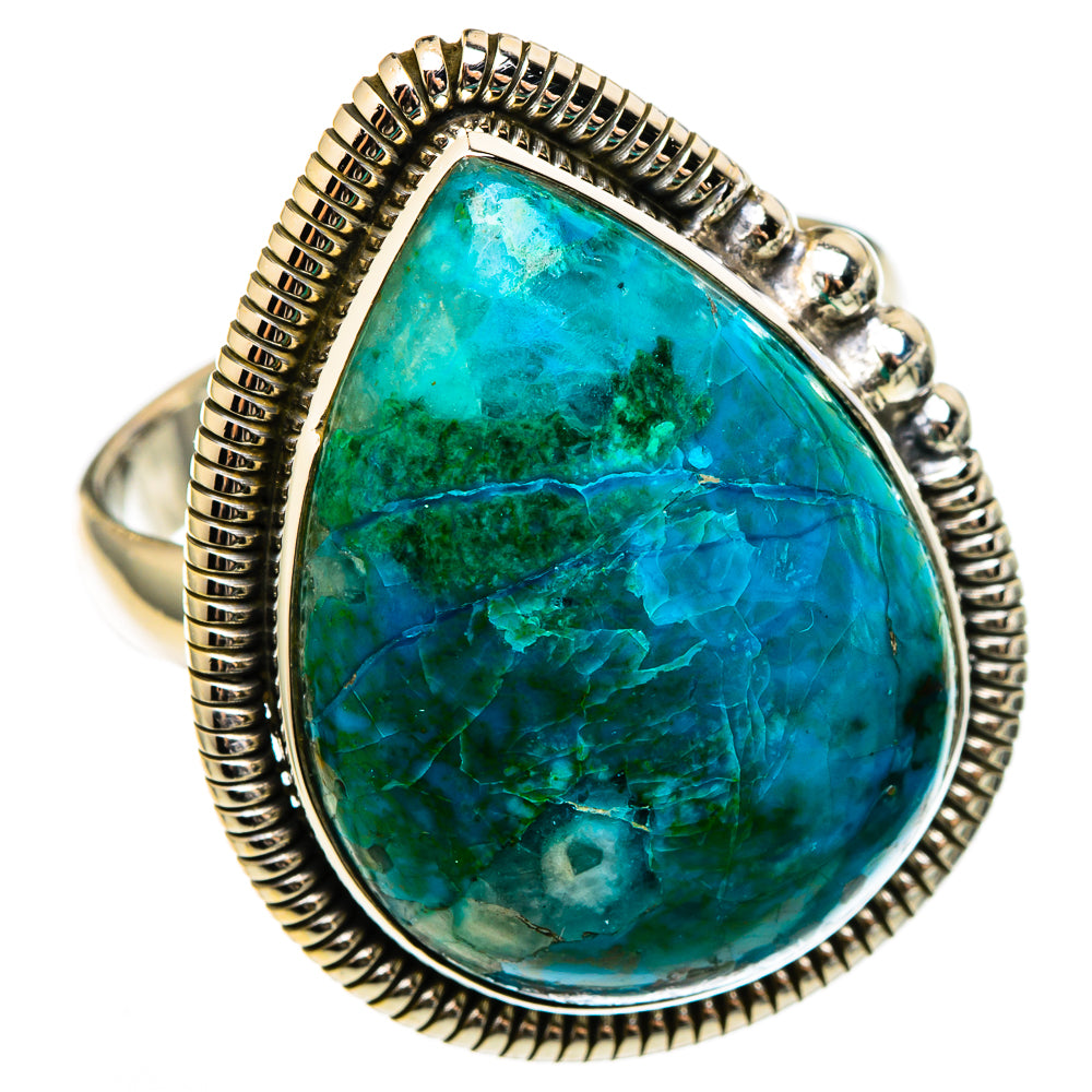 Chrysocolla Rings handcrafted by Anasilvercos - RING100394