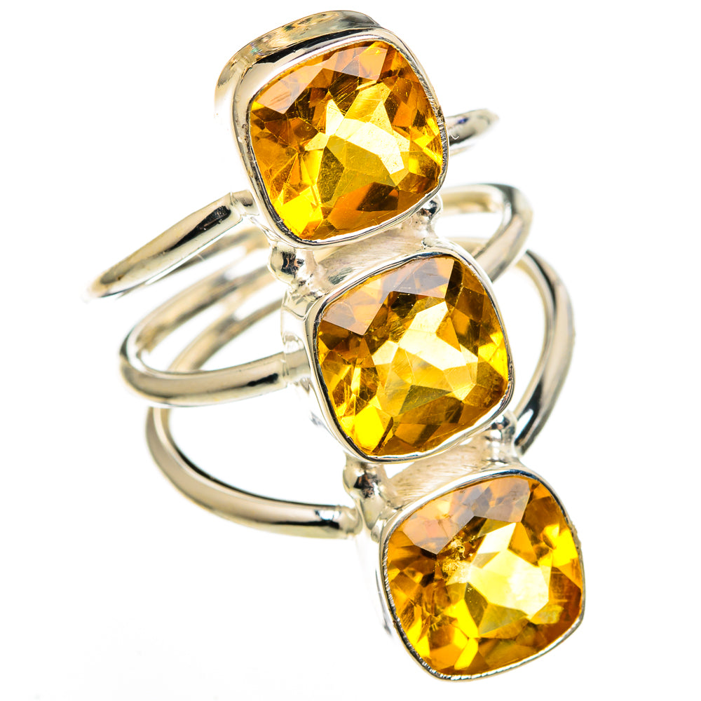 Citrine Rings handcrafted by Anasilvercos - RING100401