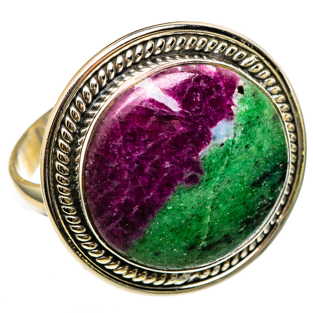 Ruby Zoisite Rings handcrafted by Anasilvercos - RING100407