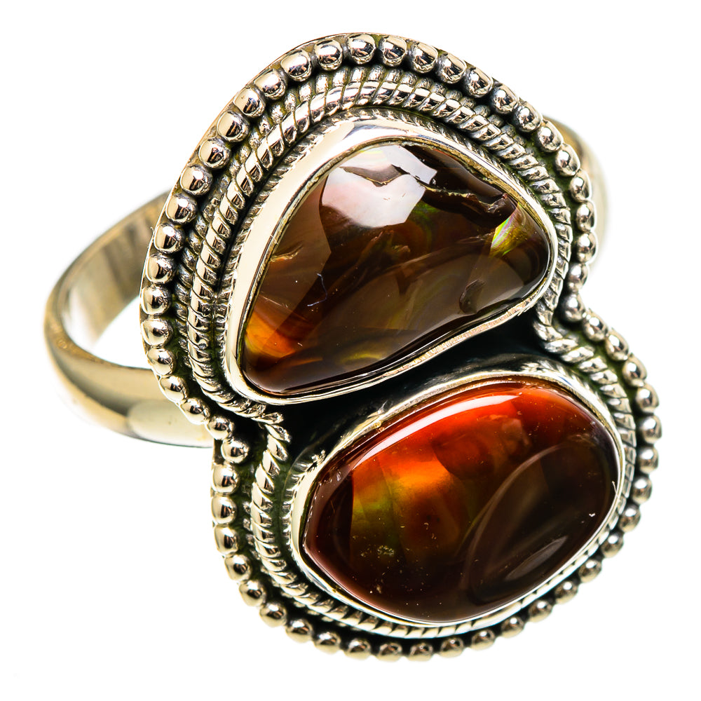 Mexican Fire Agate Rings handcrafted by Anasilvercos - RING100416