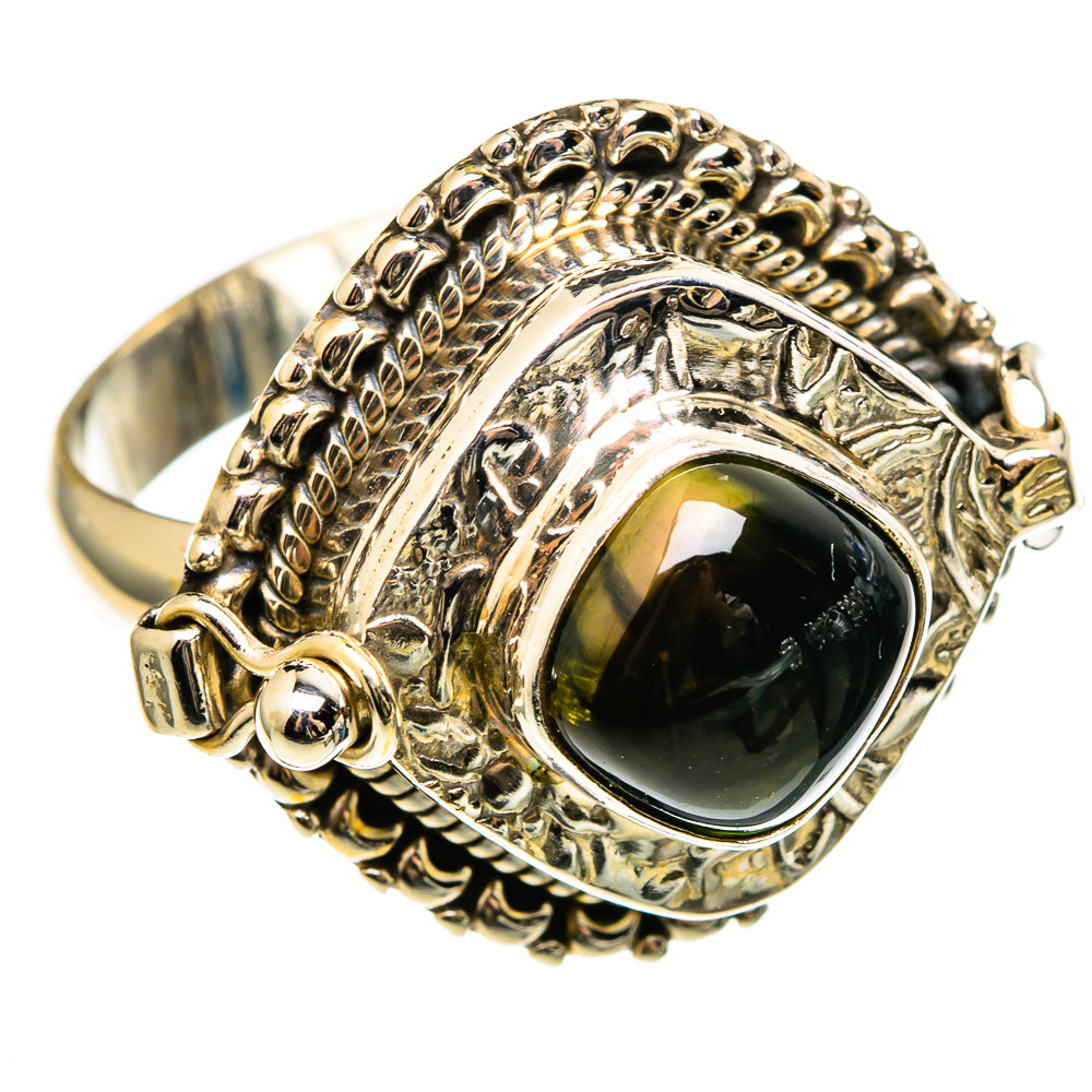 Green Tourmaline Rings handcrafted by Anasilvercos - RING100422
