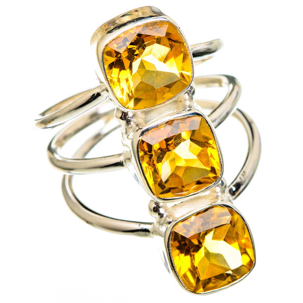 Citrine Rings handcrafted by Anasilvercos - RING100429