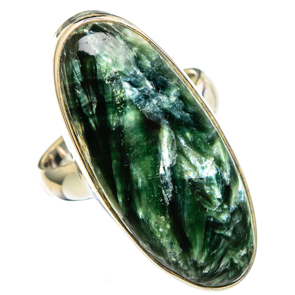 Seraphinite Rings handcrafted by Anasilvercos - RING100438