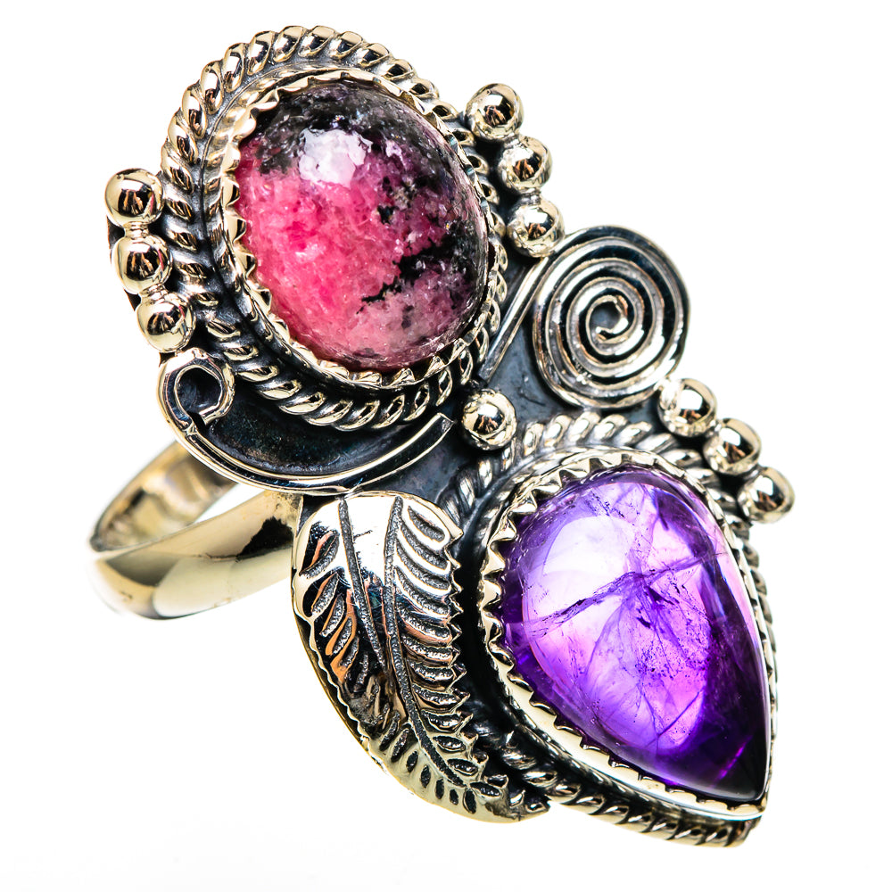 Rhodonite Rings handcrafted by Anasilvercos - RING100447