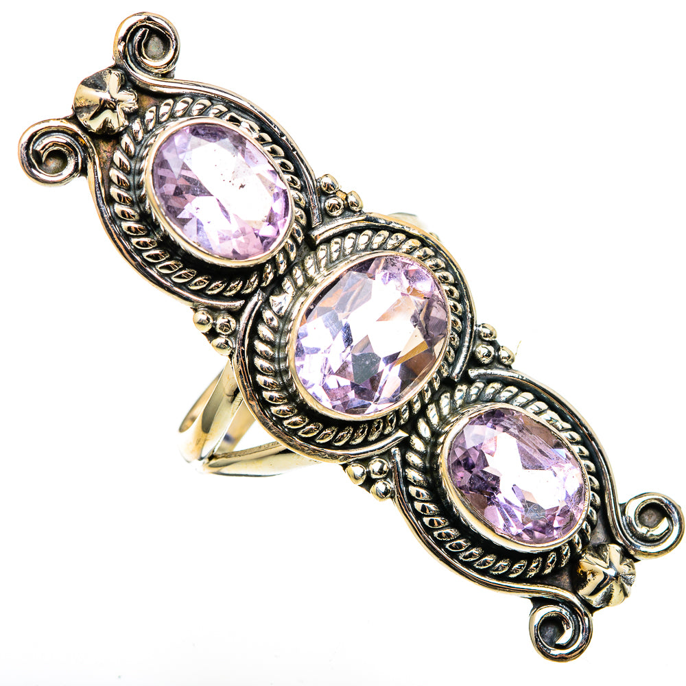 Kunzite Rings handcrafted by Anasilvercos - RING100451