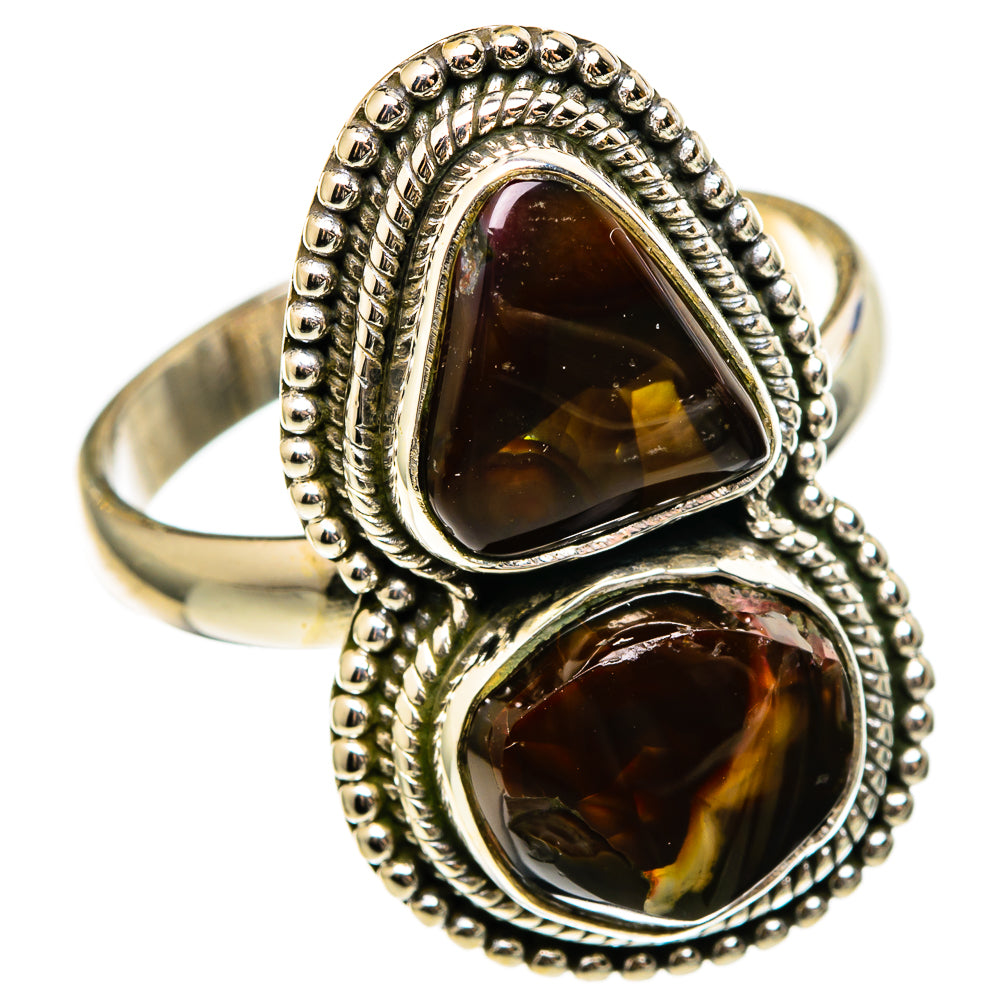 Mexican Fire Agate Rings handcrafted by Anasilvercos - RING100457