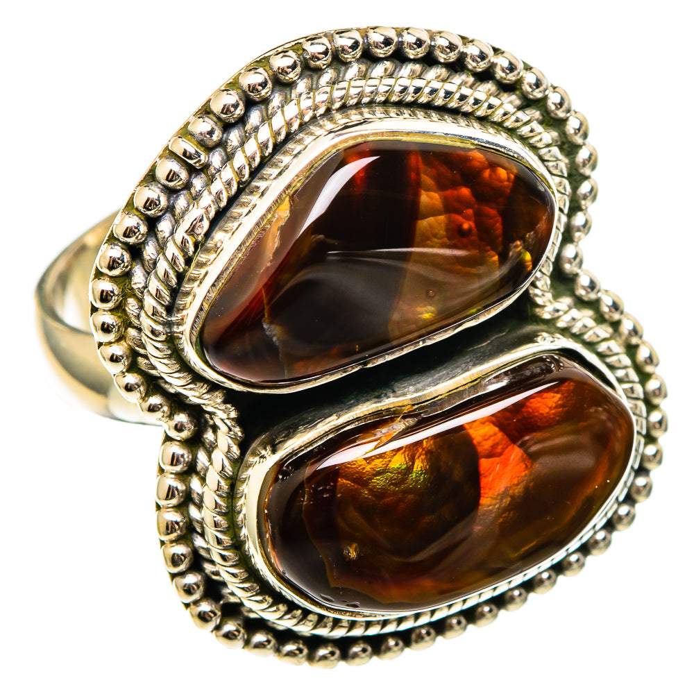 Mexican Fire Agate Rings handcrafted by Anasilvercos - RING100458
