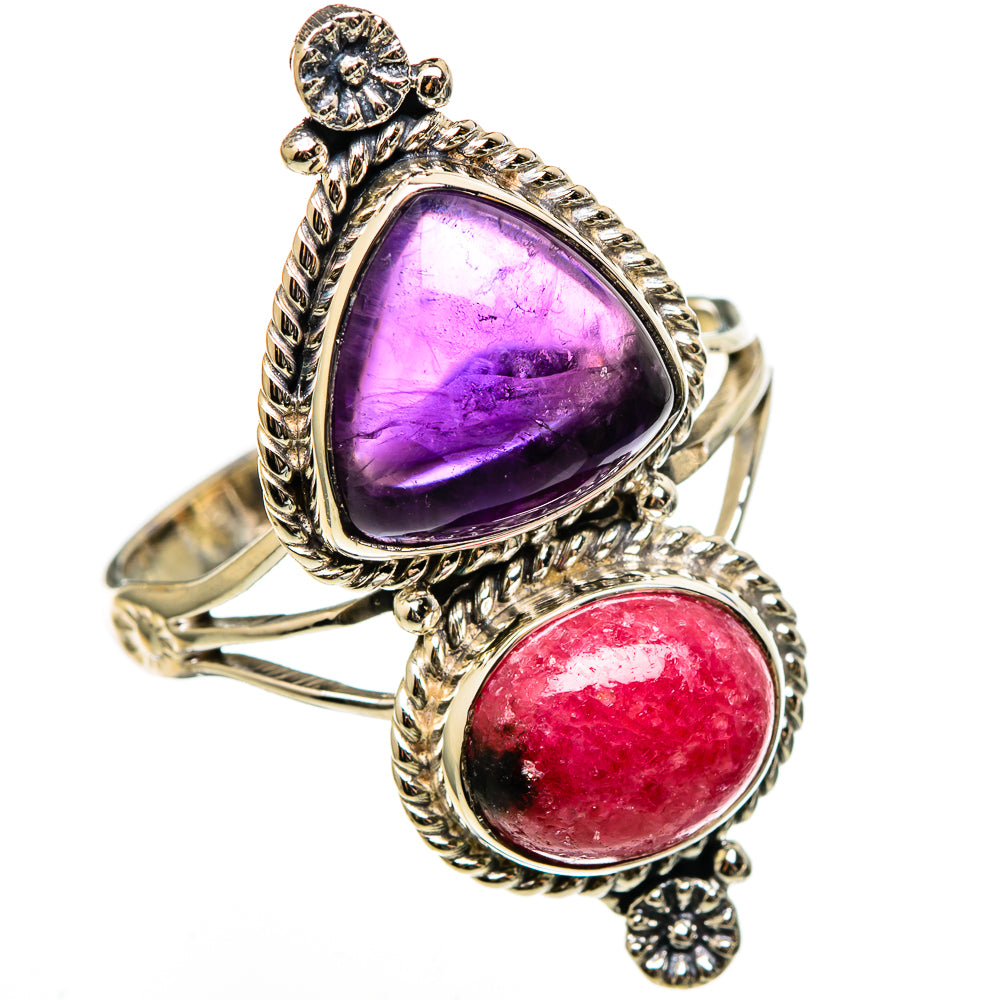 Rhodonite Rings handcrafted by Anasilvercos - RING100481