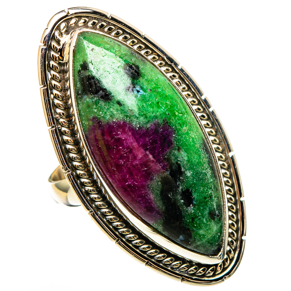 Ruby Zoisite Rings handcrafted by Anasilvercos - RING100485