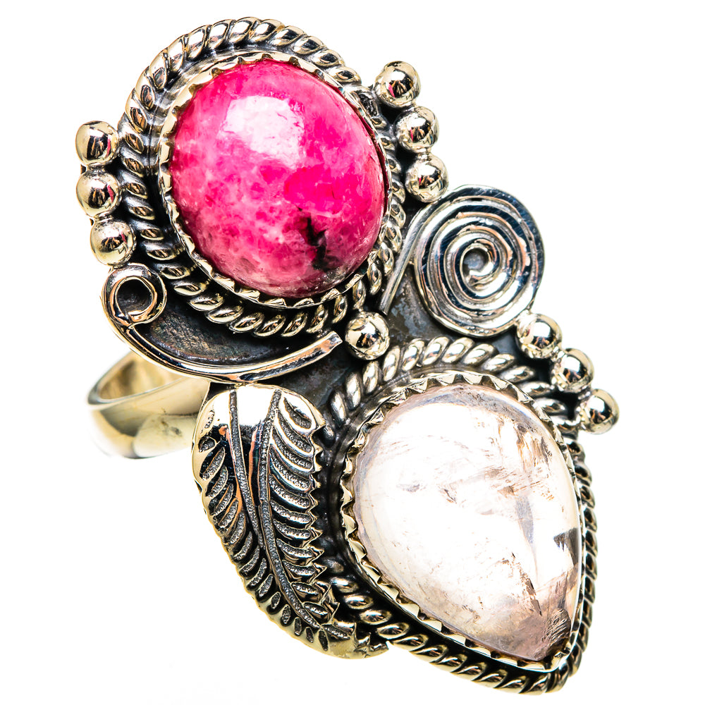Rose Quartz Rings handcrafted by Anasilvercos - RING100489